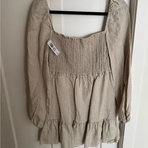 Aritzia Wilfred linen mini dress